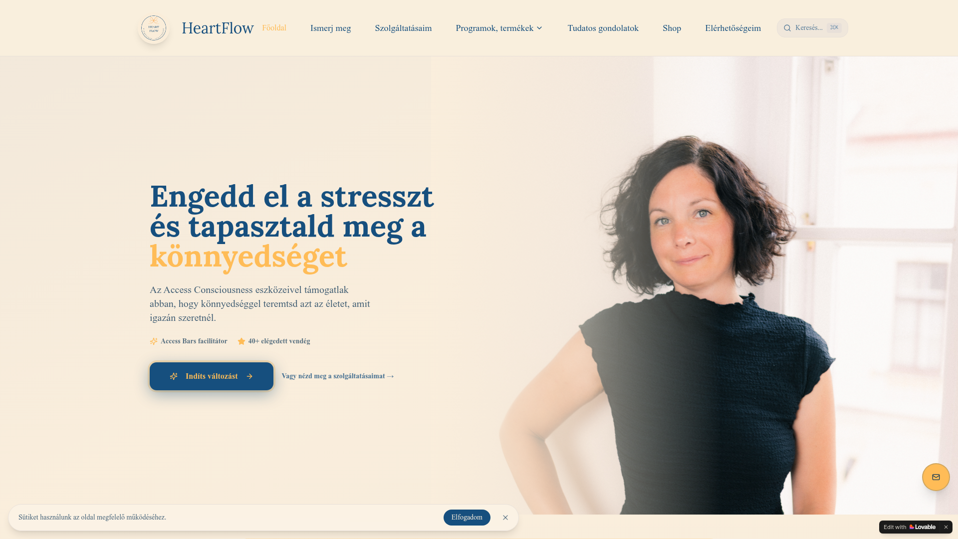 HeartFlow – weboldal előnézet